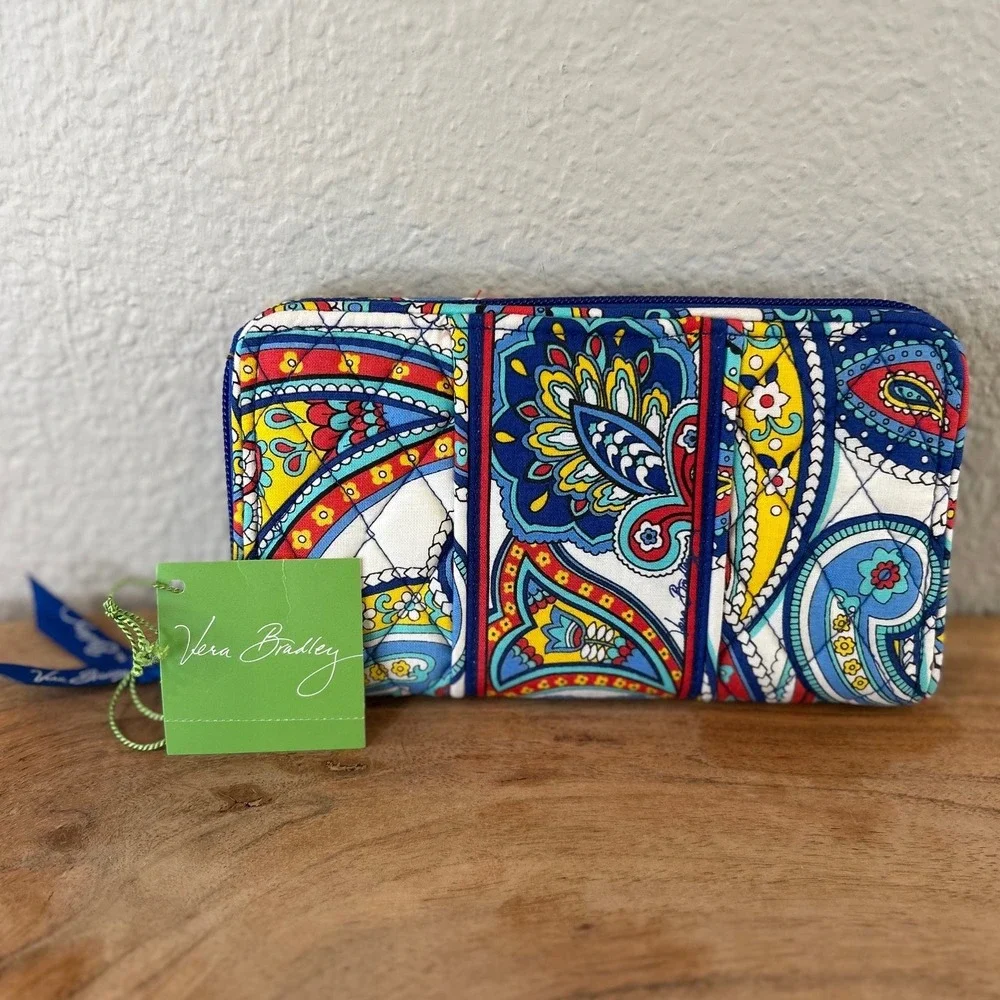 Vera Bradley Marina Paisley Accordion Zip Wallet 11887-141 NWT‎ - Picture 2 of 7